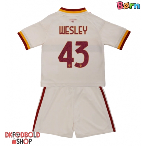 AS Roma Wesley Franca #43 Udebanesæt Børn 2026-27 Kort ærmer (+ korte bukser)